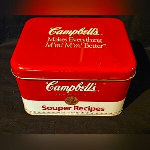 VINTAGE Campbell's Red Souper Recipes Tin